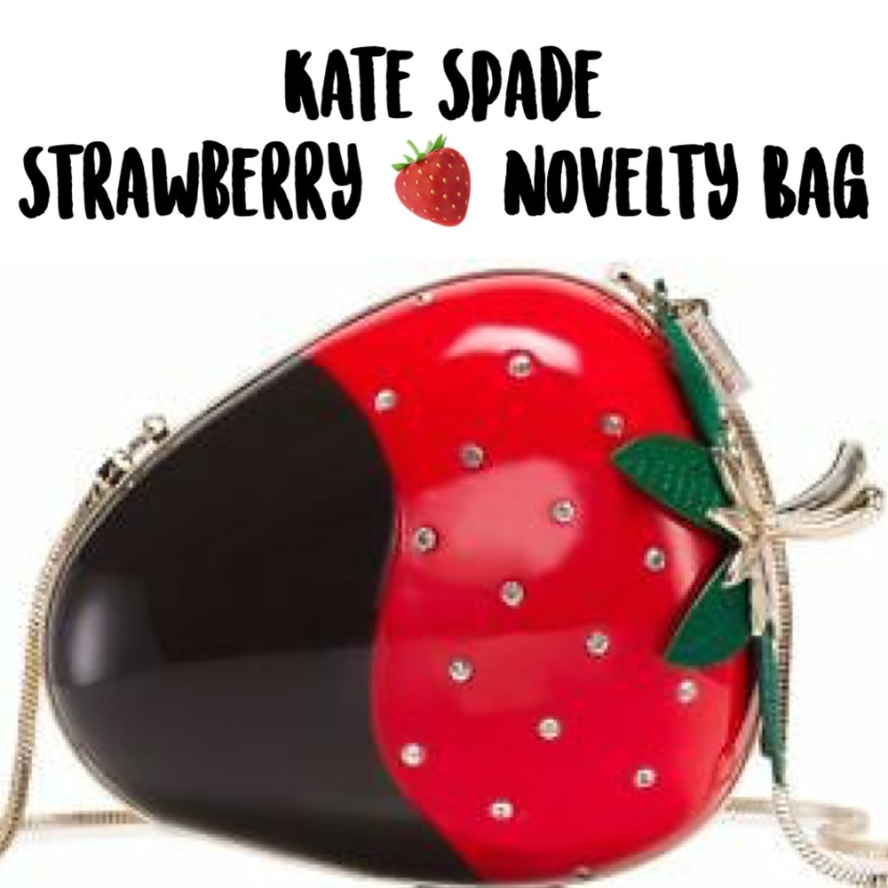 Kate Spade Novelty Strawberry Clutch Shoulder Bag - Picture 3 of 8